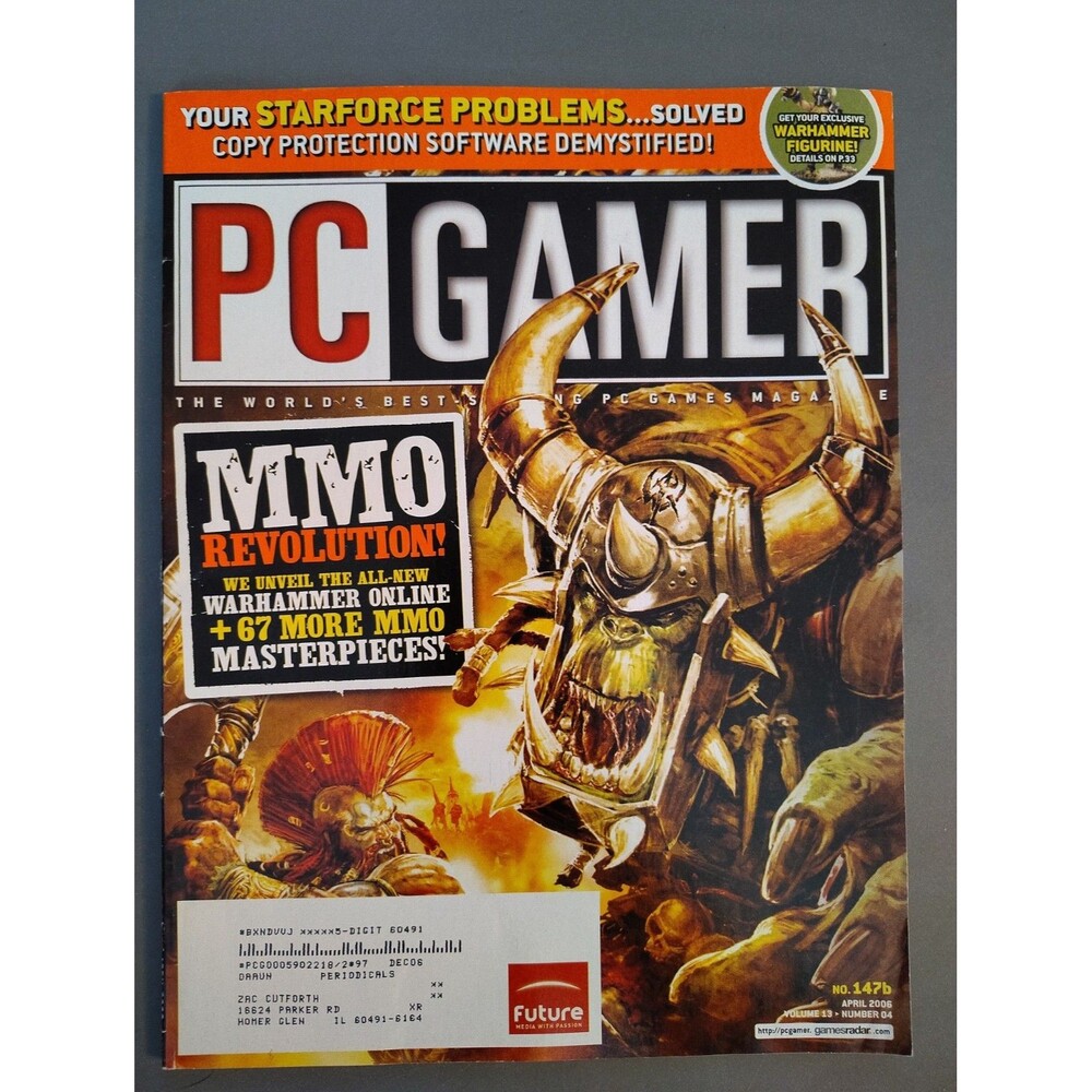 April 2006 PC Gamer Vintage Video Game Magazine #147b MMO Revolution Vol.13 No.4